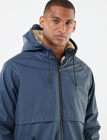 Parka lunga idrorepellente con cappuccio e fodera calda