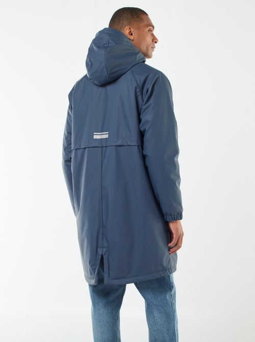 Parka lunga idrorepellente con cappuccio e fodera calda - Kiabi