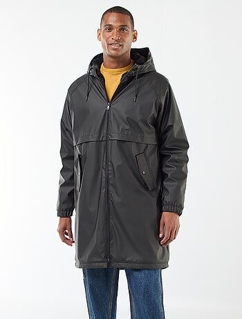 Parka lunga idrorepellente con cappuccio e fodera calda