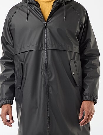 Parka lunga idrorepellente con cappuccio e fodera calda