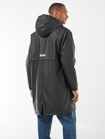 Parka lunga idrorepellente con cappuccio e fodera calda