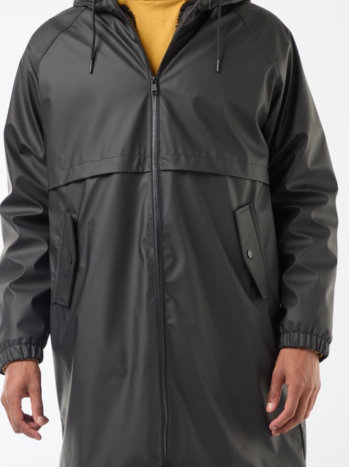 Parka lunga idrorepellente con cappuccio e fodera calda - Kiabi