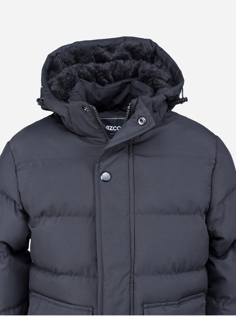 Parka lungo con cappuccio - Kizco Nero - Kiabi
