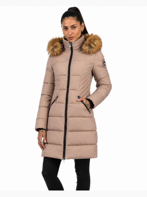 Parka lungo con cappuccio in pelliccia sintetica akapeak – canadian peak - Kiabi