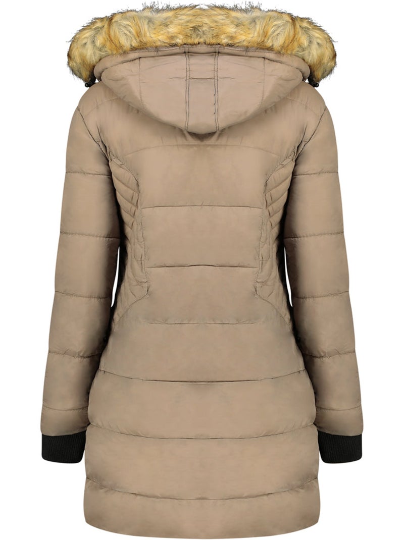 Parka lungo con cappuccio in pelliccia sintetica akapeak – canadian peak Tortora - Kiabi