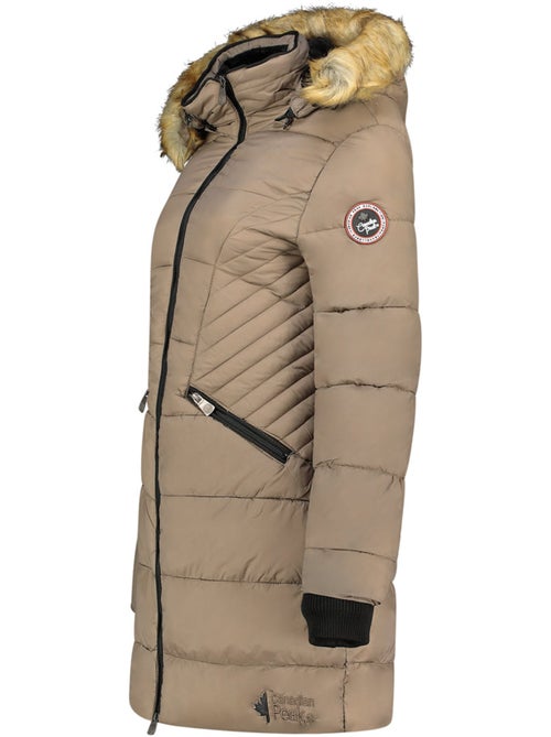 Parka lungo con cappuccio in pelliccia sintetica akapeak – canadian peak - Kiabi