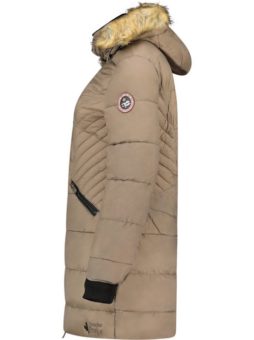 Parka lungo con cappuccio in pelliccia sintetica akapeak – canadian peak - Kiabi