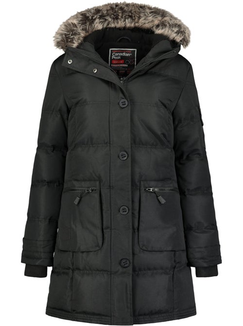Parka lungo con cappuccio in pelliccia sintetica axelus – canadian peak - Kiabi