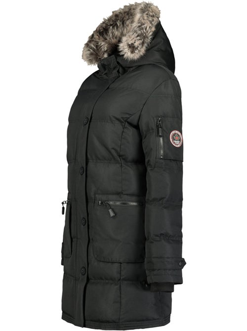 Parka lungo con cappuccio in pelliccia sintetica axelus – canadian peak - Kiabi