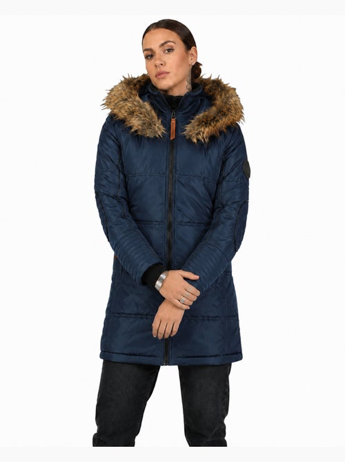 Parka lungo con cappuccio in pelliccia sintetica beauty – canadian peak - Kiabi