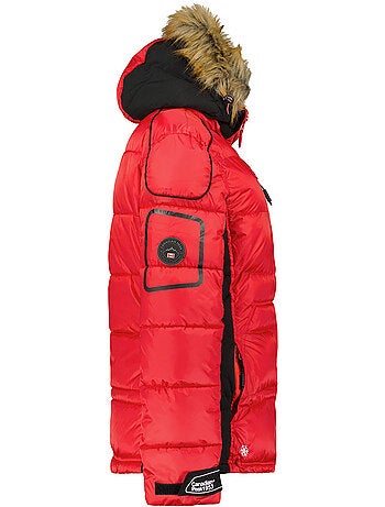 Parka lungo con cappuccio in pelliccia sintetica bersileak – canadian peak