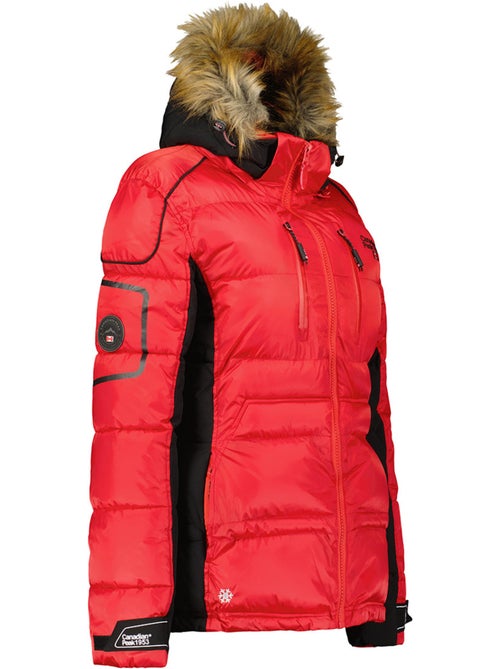 Parka lungo con cappuccio in pelliccia sintetica bersileak – canadian peak - Kiabi