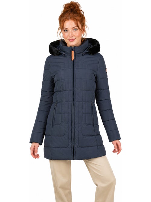 Parka lungo con cappuccio in pelliccia sintetica braceleak – canadian peak - Kiabi