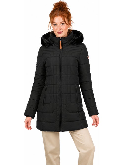 Parka lungo con cappuccio in pelliccia sintetica braceleak – canadian peak - Kiabi