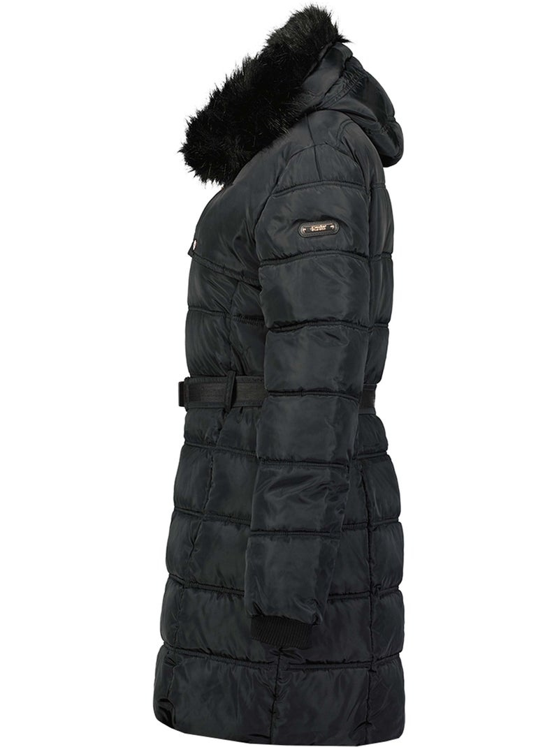 Parka lungo con cappuccio in pelliccia sintetica diamentereak – canadian peak Nero - Kiabi