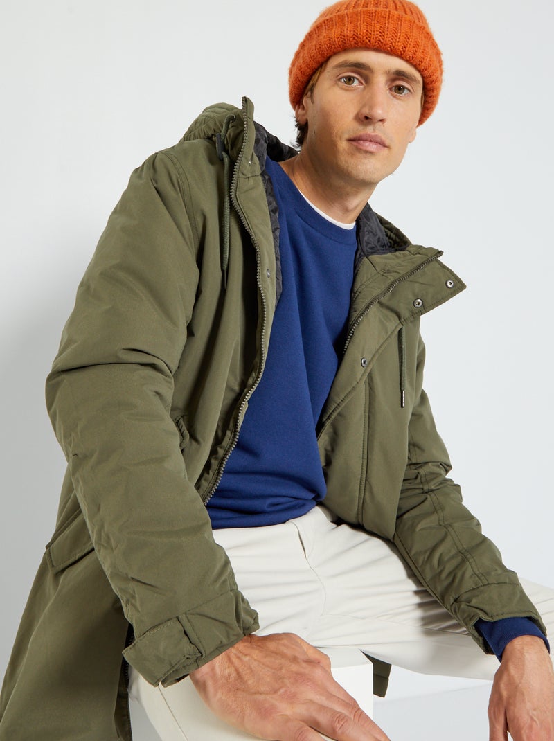 Parka lungo con cappuccio 'Produkt' KAKI - Kiabi