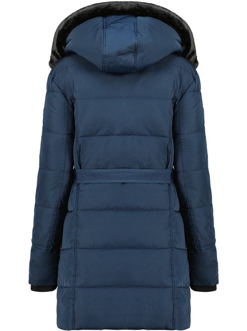 Parka lungo con cappuccio removibile in pelliccia sintetica bettineak – canadian peak - Kiabi