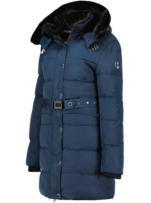 Parka lungo con cappuccio removibile in pelliccia sintetica bettineak – canadian peak - Kiabi