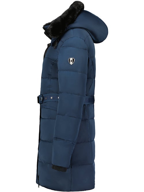 Parka lungo con cappuccio removibile in pelliccia sintetica bettineak – canadian peak - Kiabi