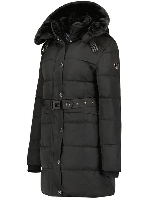 Parka lungo con cappuccio removibile in pelliccia sintetica bettineak – canadian peak - Kiabi