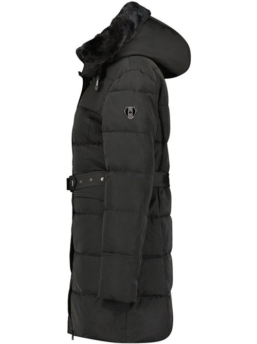 Parka lungo con cappuccio removibile in pelliccia sintetica bettineak – canadian peak - Kiabi