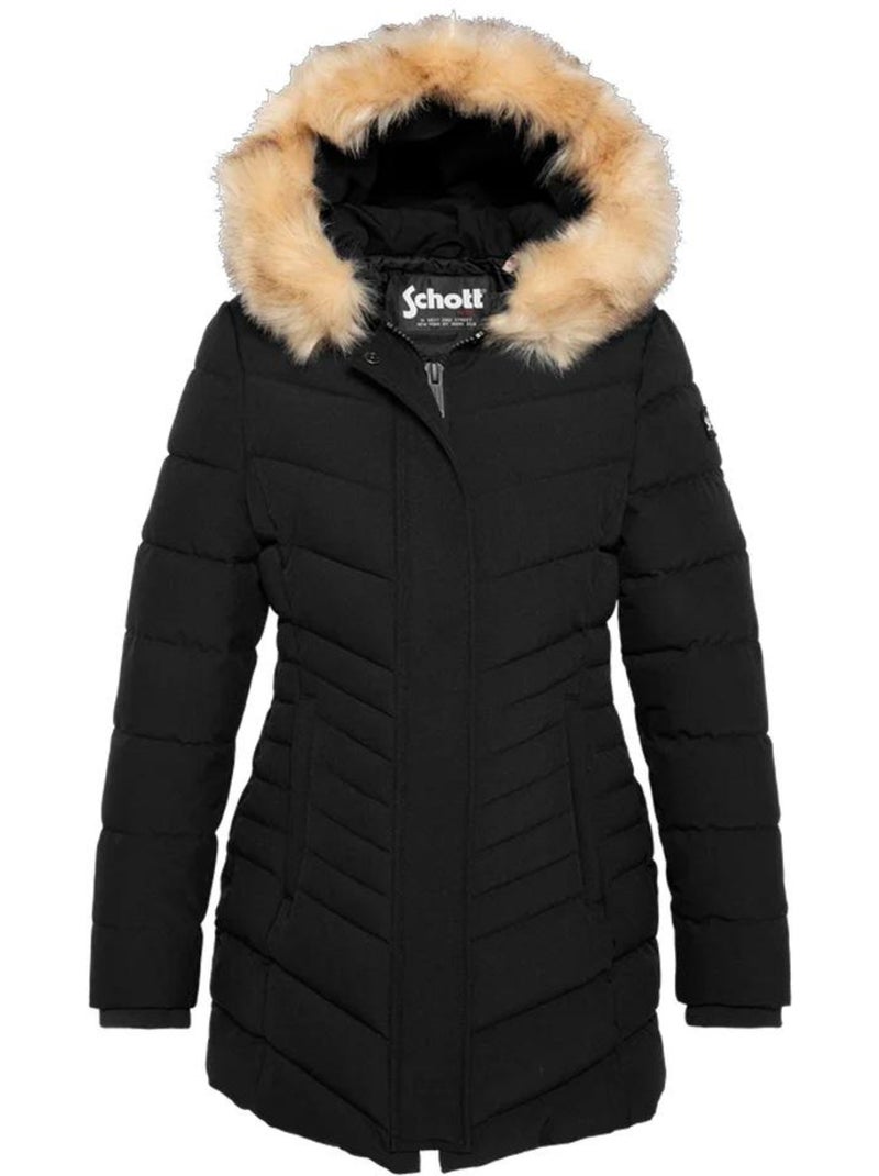 Parka Lungo da Donna Schott Nero - Kiabi