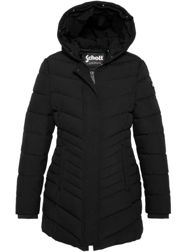 Parka Lungo da Donna Schott Nero - Kiabi
