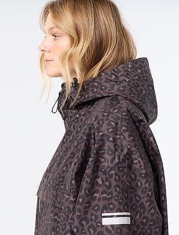 Parka lungo idrorepellente con cappuccio