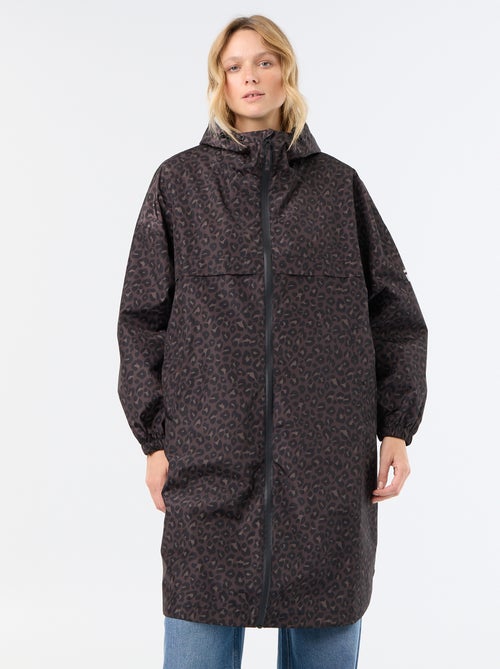 Parka lungo idrorepellente con cappuccio - Kiabi