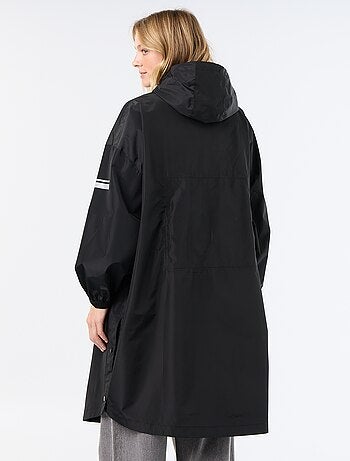 Parka lungo idrorepellente con cappuccio