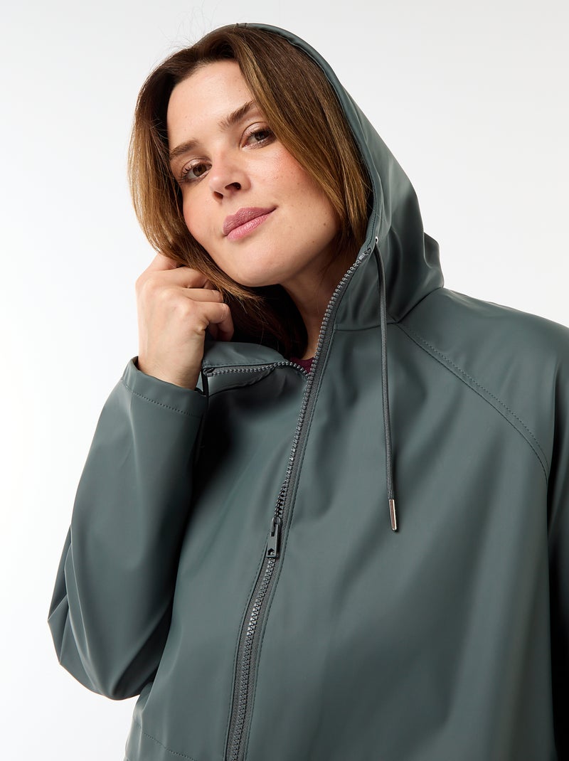 Parka lungo idrorepellente Kaki - Kiabi