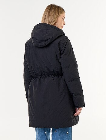 Parka lungo imbottito con cappuccio