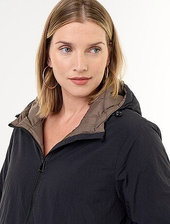 Parka lungo imbottito con cappuccio