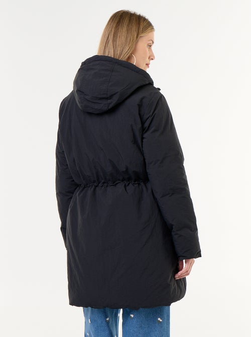 Parka lungo imbottito con cappuccio - Kiabi