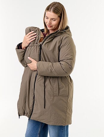 Parka lungo imbottito con cappuccio