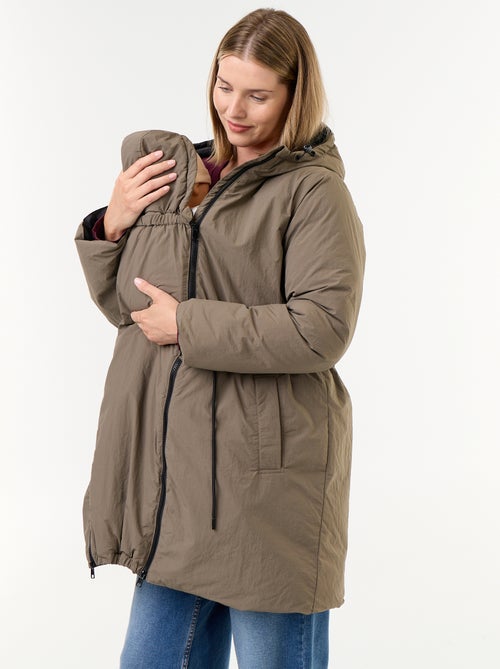 Parka lungo imbottito con cappuccio - Kiabi