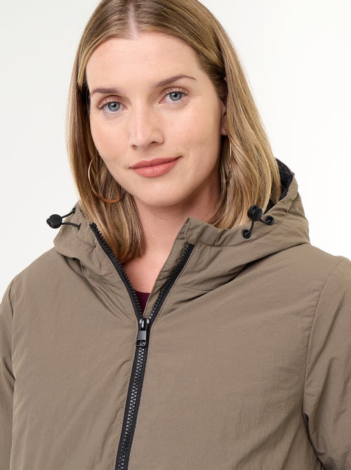 Parka lungo imbottito con cappuccio - Kiabi