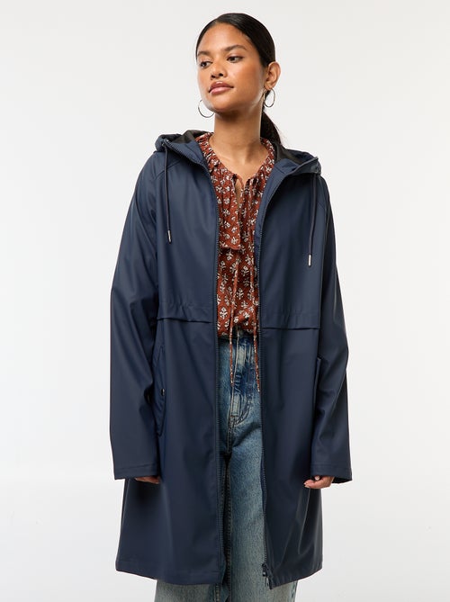 Parka lungo impermeabile con cappuccio - Kiabi