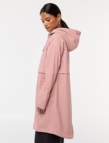 Parka lungo impermeabile con cappuccio