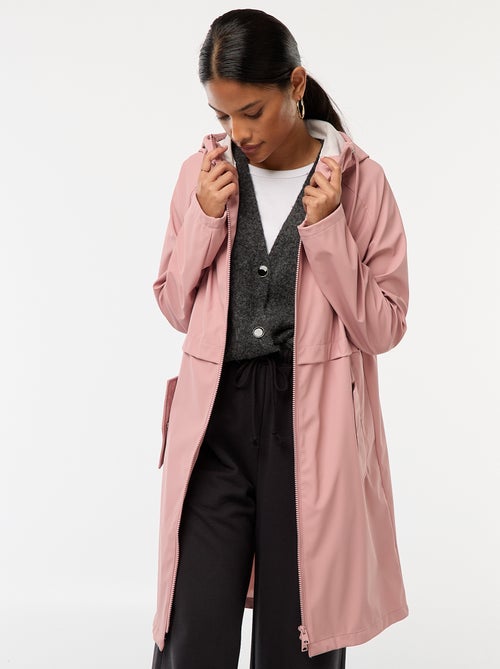 Parka lungo impermeabile con cappuccio - Kiabi
