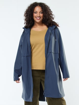 Parka lungo impermeabile con dettagli riflettenti