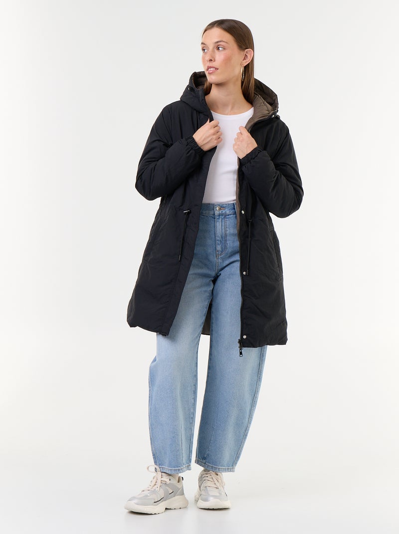Parka lungo reversibile Nero - Kiabi
