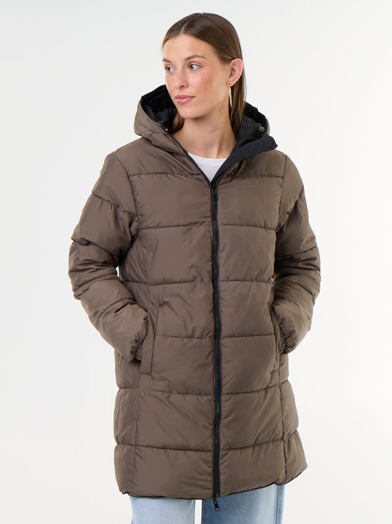 Parka lungo reversibile Nero - Kiabi