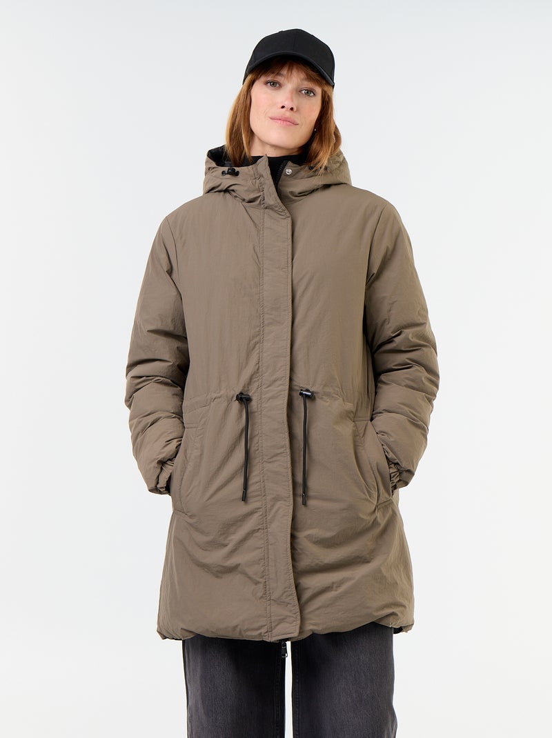 Parka lungo reversibile Verde oliva - Kiabi