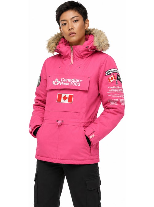 Parka lungo sagomato con cappuccio in pelliccia sintetica banapeak – canadian peak - Kiabi Parka lungo sagomato con cappuccio in pelliccia sintetica banapeak – canadian peak - Kiabi