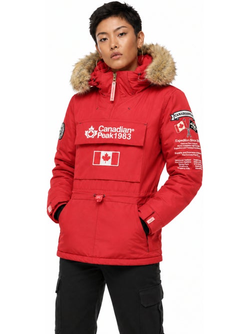 Parka lungo sagomato con cappuccio in pelliccia sintetica banapeak – canadian peak - Kiabi Parka lungo sagomato con cappuccio in pelliccia sintetica banapeak – canadian peak - Kiabi