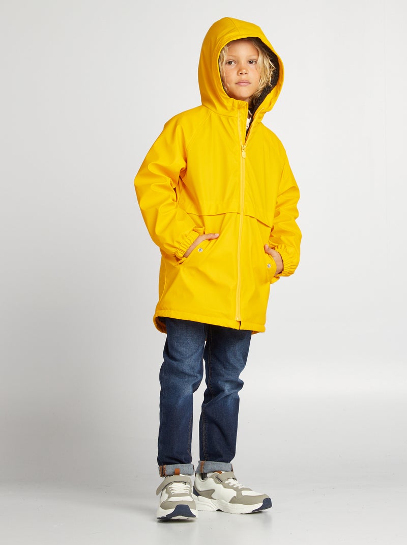 Parka midi con interno effetto montone GIALLO - Kiabi
