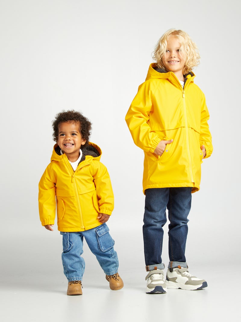 Parka midi con interno effetto montone GIALLO - Kiabi