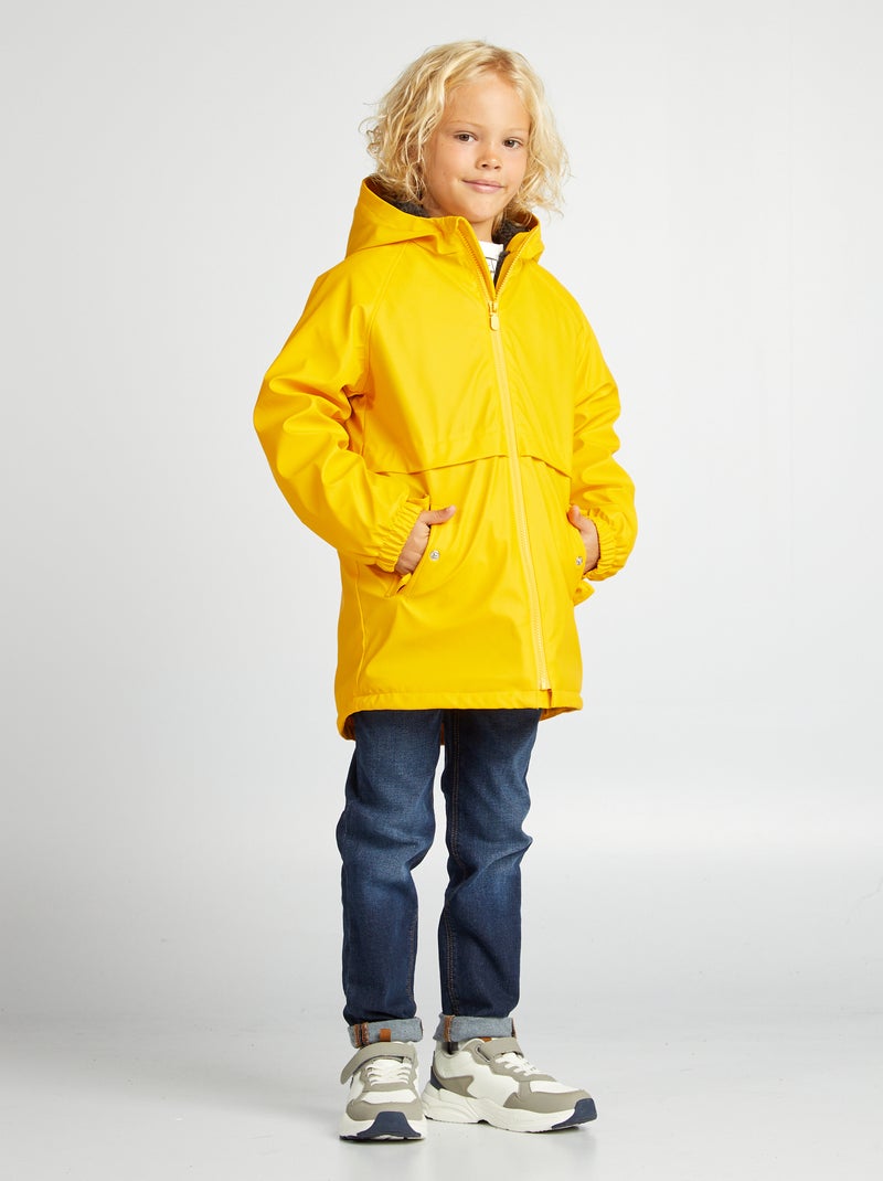 Parka midi con interno effetto montone GIALLO - Kiabi