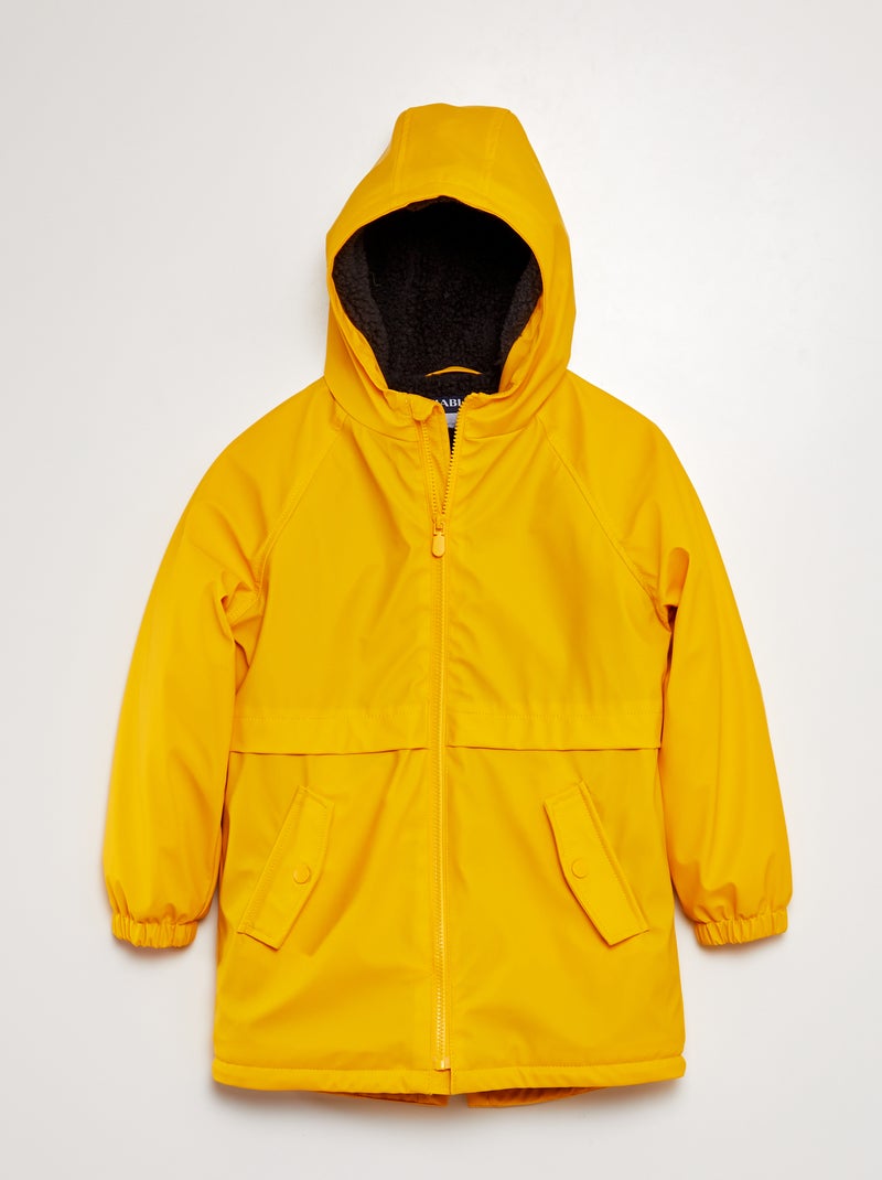 Parka midi con interno effetto montone GIALLO - Kiabi